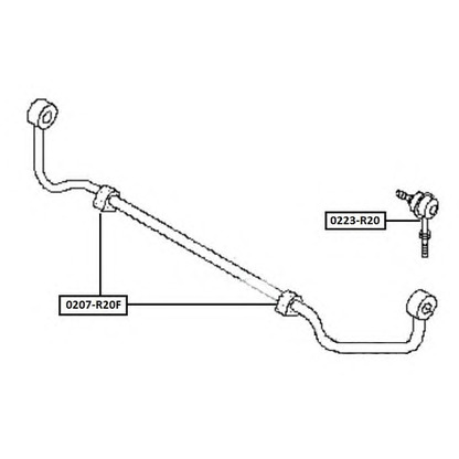 Zdjęcie Drążek / wspornik, stabilizator ASVA 0223R20