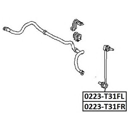 Zdjęcie Drążek / wspornik, stabilizator ASVA 0223T31FR