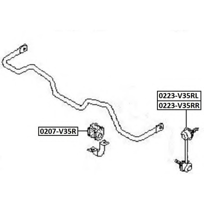 Photo Entretoise/tige, stabilisateur ASVA 0223V35RL