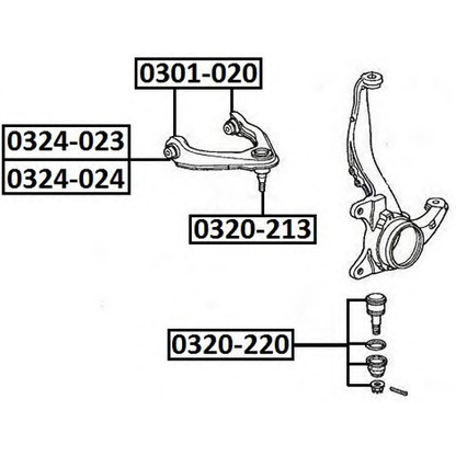 Photo Bras de liaison, suspension de roue ASVA 0301020