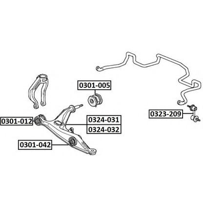 Photo Control Arm-/Trailing Arm Bush ASVA 0301042