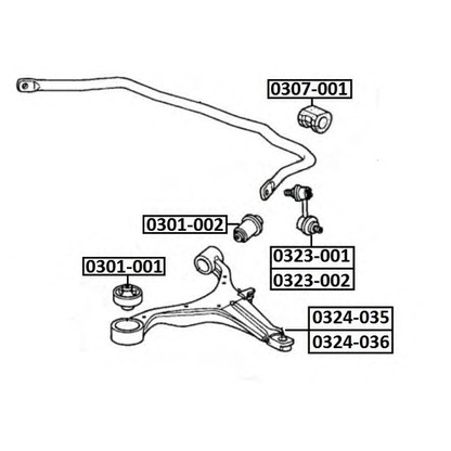 Photo Rod/Strut, stabiliser ASVA 0323001