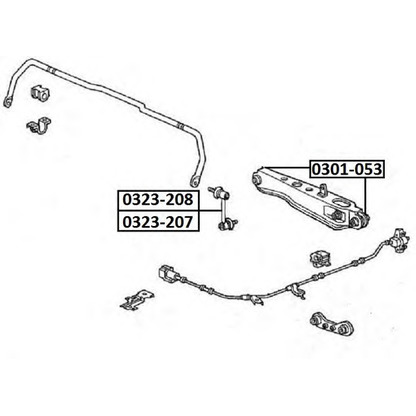 Zdjęcie Drążek / wspornik, stabilizator ASVA 0323207