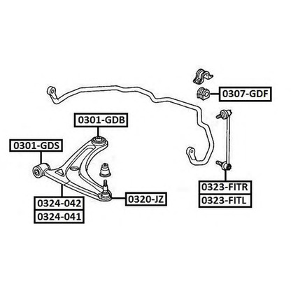 Photo Entretoise/tige, stabilisateur ASVA 0323FITL