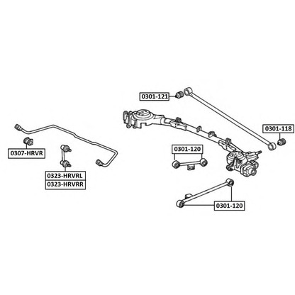 Photo Rod/Strut, stabiliser ASVA 0323HRVRL