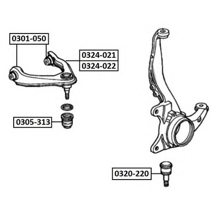 Photo Track Control Arm ASVA 0324021