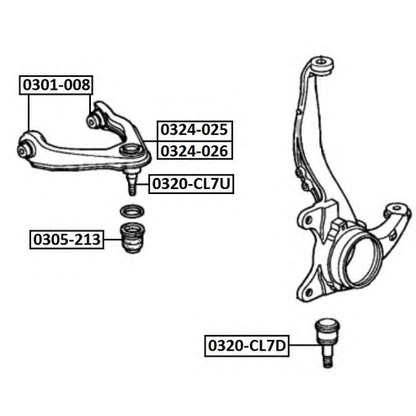 Photo Track Control Arm ASVA 0324025