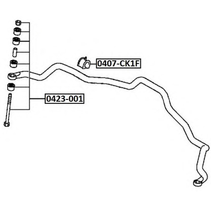 Zdjęcie Drążek / wspornik, stabilizator ASVA 0423001