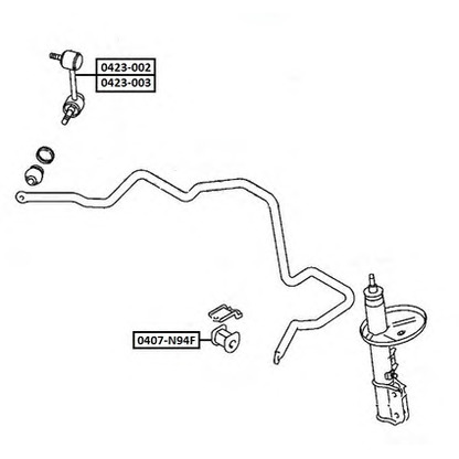 Photo Rod/Strut, stabiliser ASVA 0423003