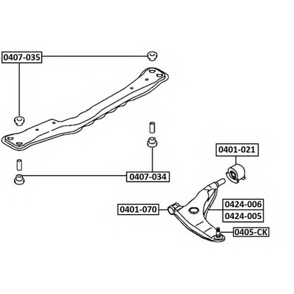 Photo Rotule de suspension ASVA 0424005