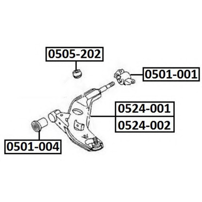 Photo Control Arm-/Trailing Arm Bush ASVA 0501001