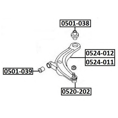 Foto Braccio oscillante, Sospensione ruota ASVA 0524012