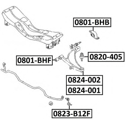 Photo Track Control Arm ASVA 0824001