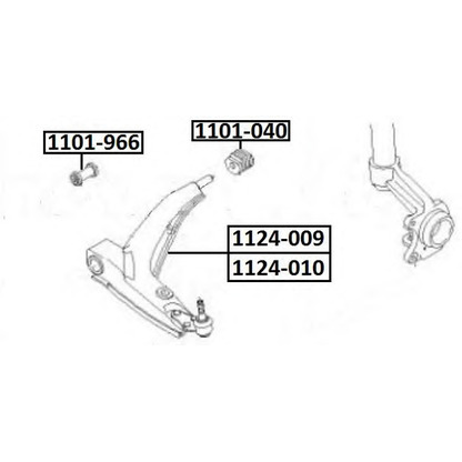 Photo Control Arm-/Trailing Arm Bush ASVA 1101040