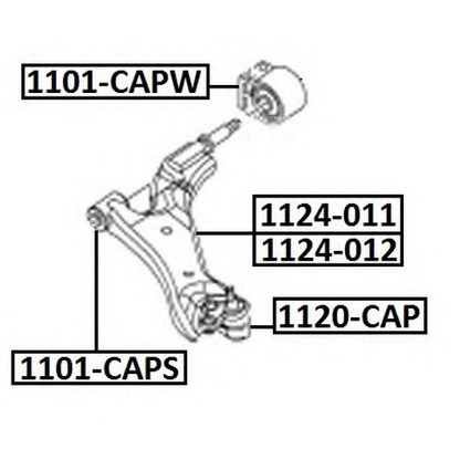 Photo Rotule de suspension ASVA 1101CAPW