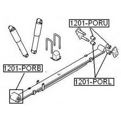 Photo Bush, leaf spring ASVA 1201PORL