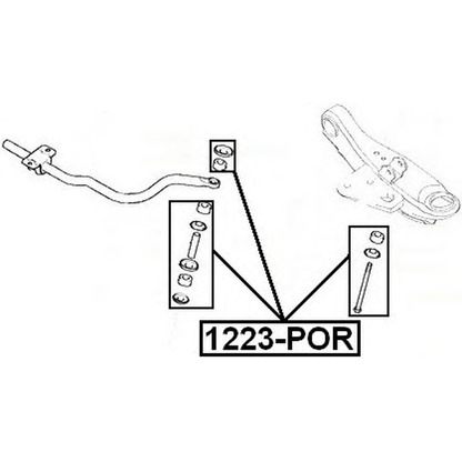 Foto Stange/Strebe, Stabilisator ASVA 1223POR