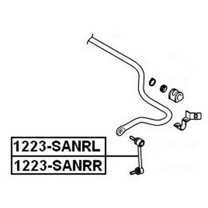 Photo Rod/Strut, stabiliser ASVA 1223SANRL