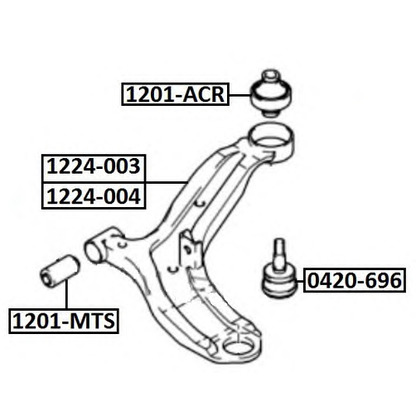 Photo Track Control Arm ASVA 1224004