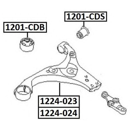 Photo Track Control Arm ASVA 1224024