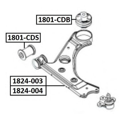 Photo Track Control Arm ASVA 1801CDB