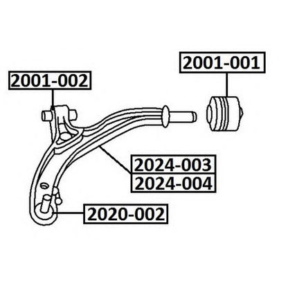 Photo Bras de liaison, suspension de roue ASVA 2024003