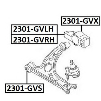 Photo Control Arm-/Trailing Arm Bush ASVA 2301GVLH