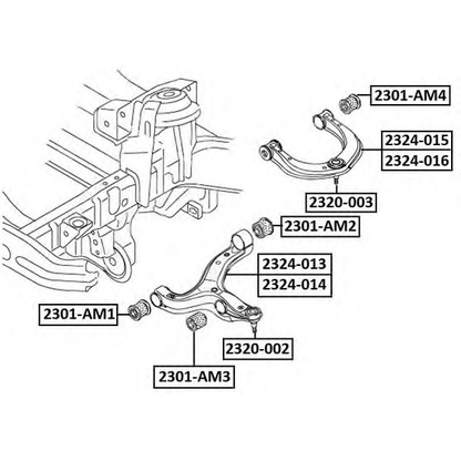 Photo Track Control Arm ASVA 2324016