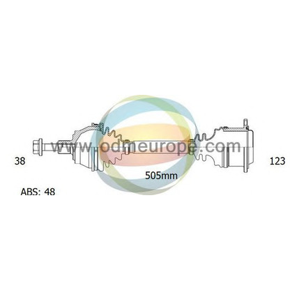 Фото Приводной вал ODM-MULTIPARTS 18213051