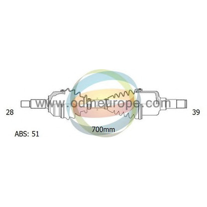 Foto Árbol de transmisión ODM-MULTIPARTS 18291301