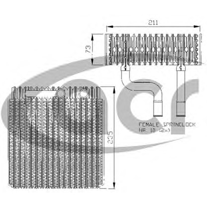 Foto Evaporador, aire acondicionado ACR 310029