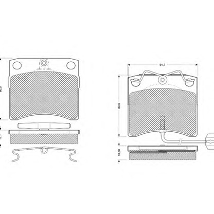 Photo Brake Pad Set, disc brake PROCODIS FRANCE PF10641