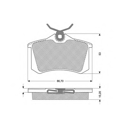 Photo Brake Pad Set, disc brake PROCODIS FRANCE PF1078