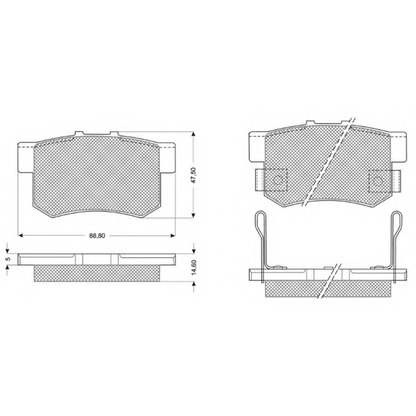 Photo Kit de plaquettes de frein, frein à disque PROCODIS FRANCE PF1100