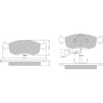 Photo Brake Pad Set, disc brake PROCODIS FRANCE PF1134