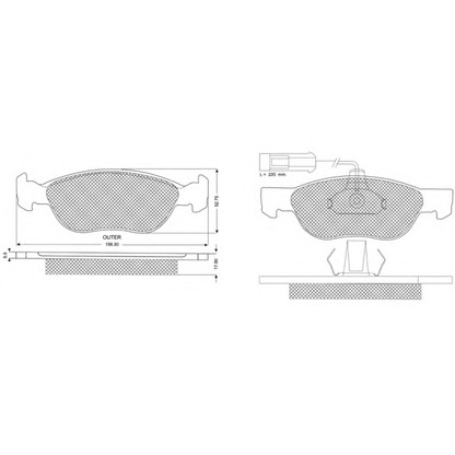 Photo Brake Pad Set, disc brake PROCODIS FRANCE PF1187