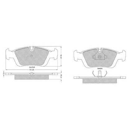 Photo Kit de plaquettes de frein, frein à disque PROCODIS FRANCE PF1205