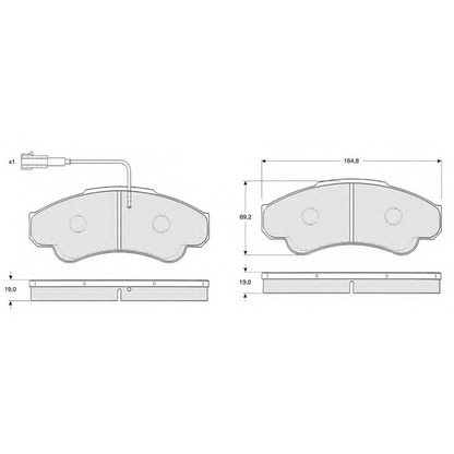 Foto Kit pastiglie freno, Freno a disco PROCODIS FRANCE PF1247