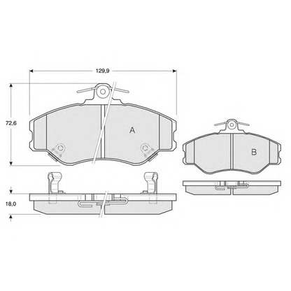 Photo Brake Pad Set, disc brake PROCODIS FRANCE PF1266