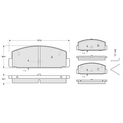 Photo Brake Pad Set, disc brake PROCODIS FRANCE PF1306