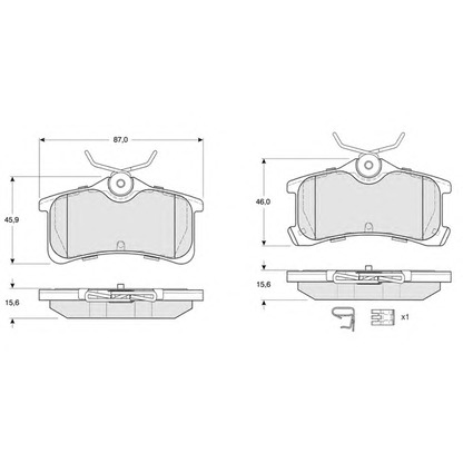 Photo Brake Pad Set, disc brake PROCODIS FRANCE PF1365