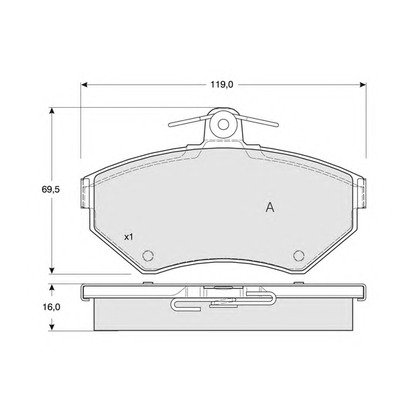 Photo Brake Pad Set, disc brake PROCODIS FRANCE PF1394