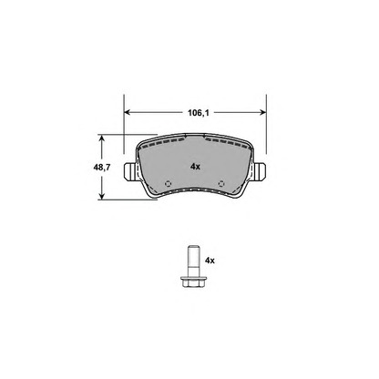 Photo Brake Pad Set, disc brake PROCODIS FRANCE PF1485