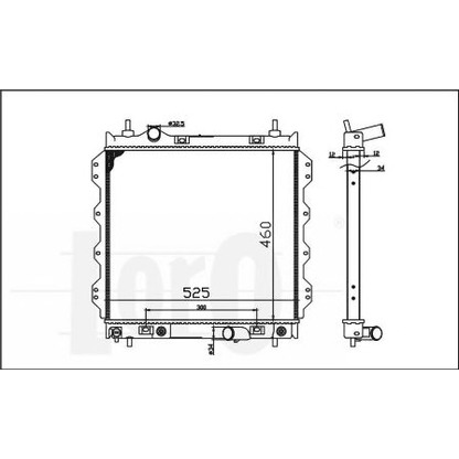 Photo Radiateur, refroidissement du moteur LORO 0080170003