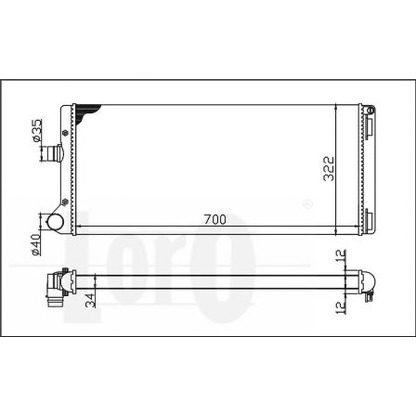 Foto Radiador, refrigeración del motor LORO 0160170035