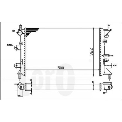 Фото Радиатор, охлаждение двигателя LORO 0170170025