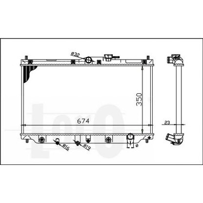 Foto Radiador, refrigeración del motor LORO 0180170012