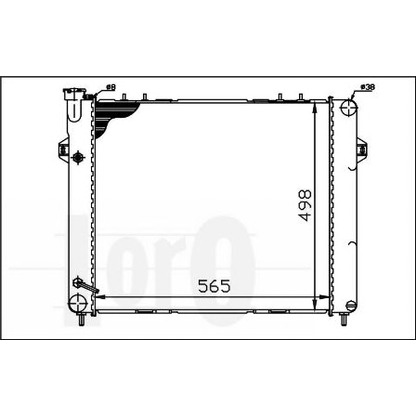 Фото Радиатор, охлаждение двигателя LORO 0230170002