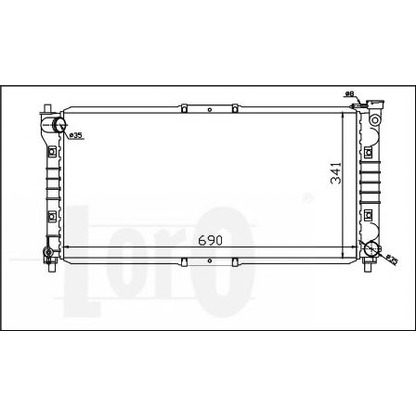 Photo Radiator, engine cooling LORO 0300170011