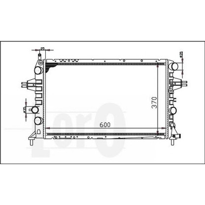 Photo Radiator, engine cooling LORO 0370170021